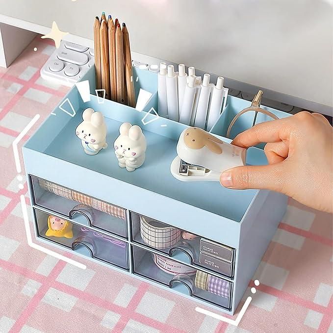 Multi-Functional Desk Organizer With Drawers